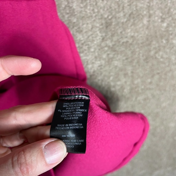 Nicole Miller Sheath Dress NWTSize 4 Pink Ruffle Sleeve V-Neck Stretch Crepe - Picture 8 of 12